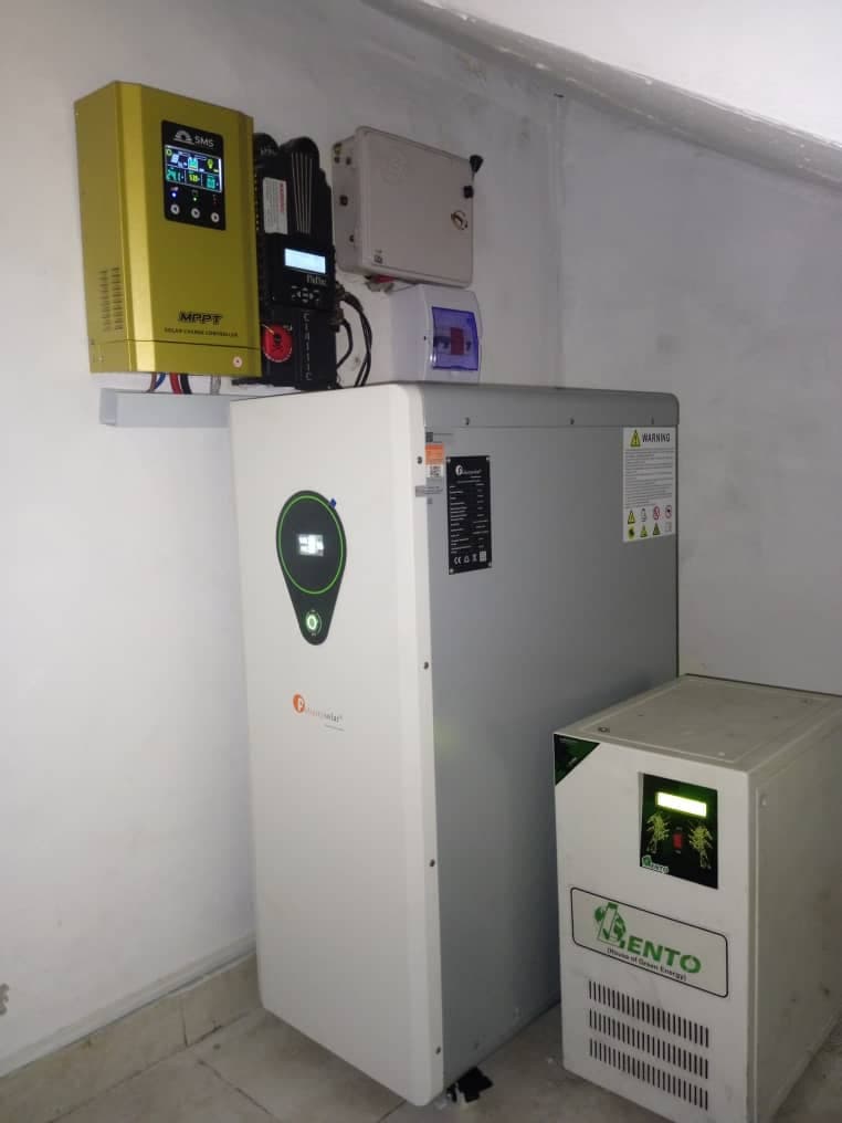 Solar panel installation project.